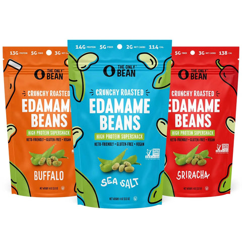 High protein dairy free snack - dry roasted edamame beans