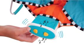Bouncer offers vibrations and lullabies to soothe your baby to sleep