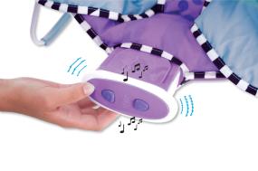 Bouncer offers vibrations and lullabies to soothe baby to sleep
