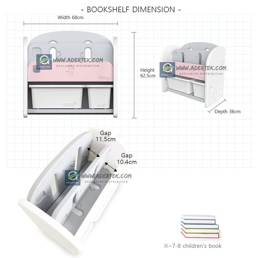 Product Dimension of IFAM Easy Book Shelf