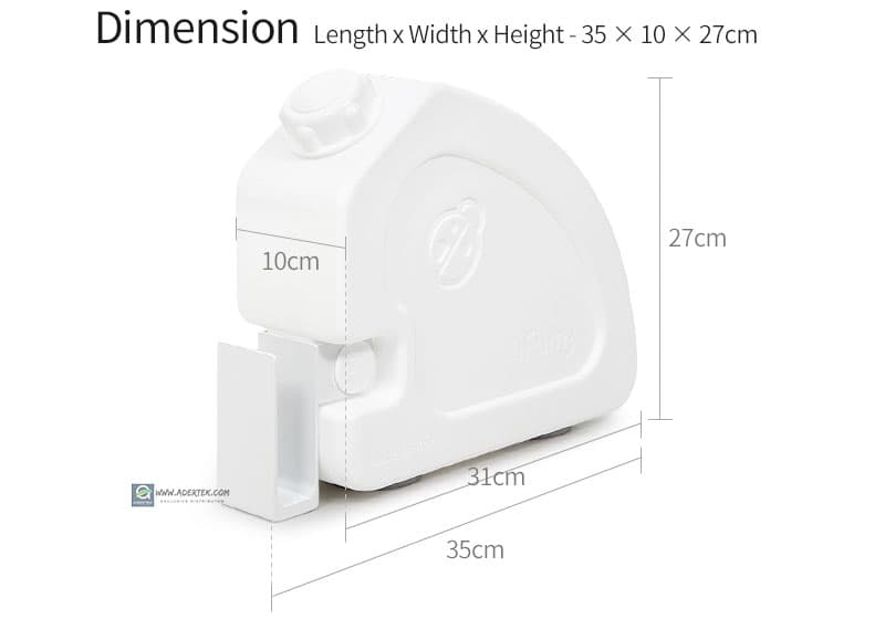 Compact size to fit easily into any house - 35x10x27cm