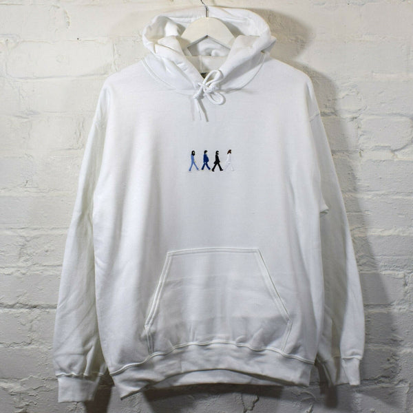 Abbey Road Embroidered Hoodie In Actual Fact – Clothing Grey