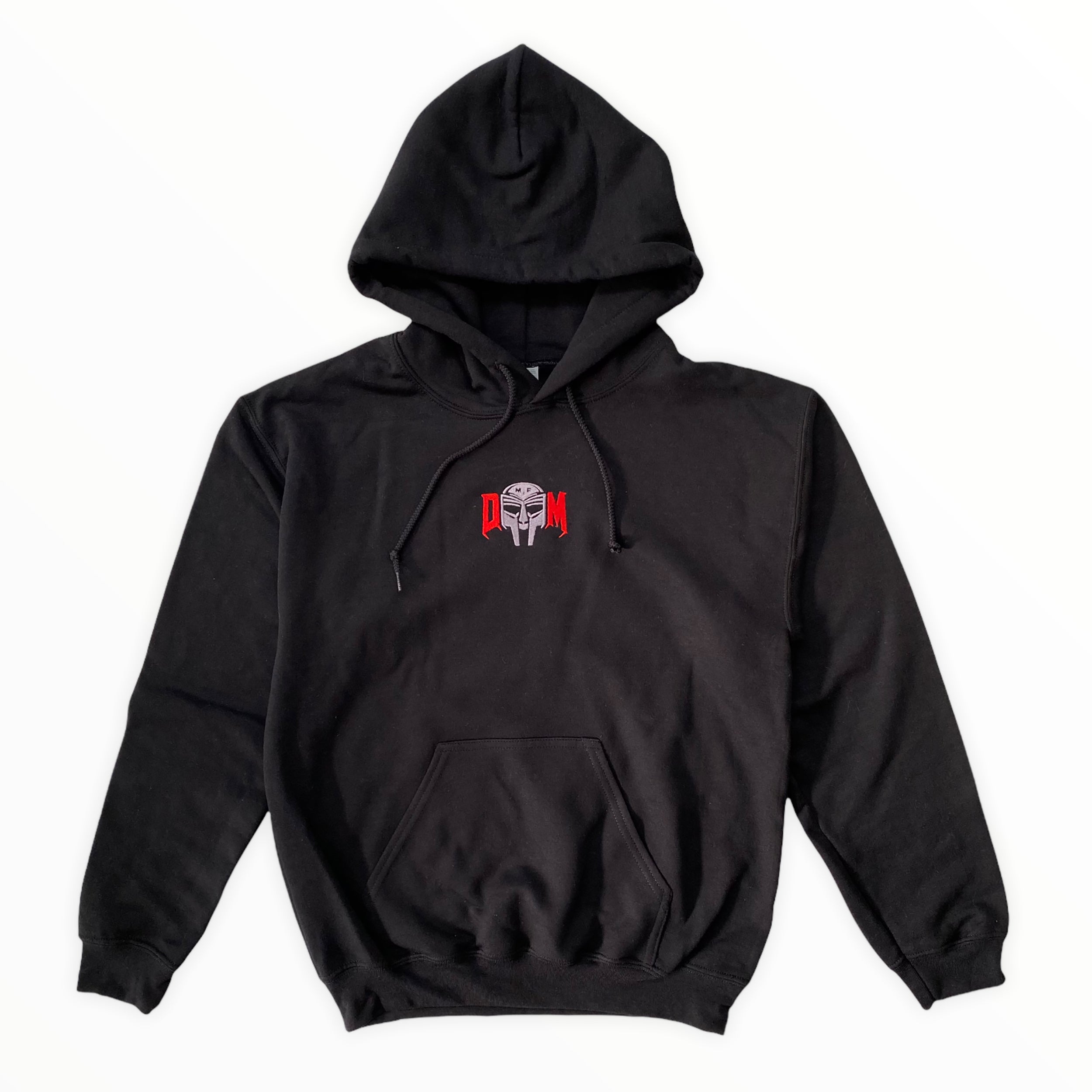 MF Doom DM Embroidered Hoodie In Black - Actual Fact Clothing product image