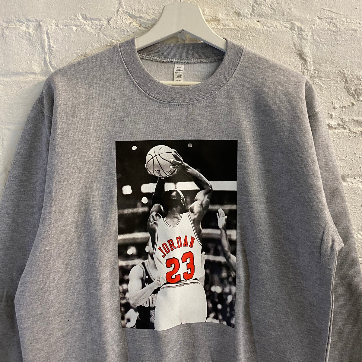 Michael Jordan Basketball Printed Sweatshirt In Grey – Actual Fact Clothing