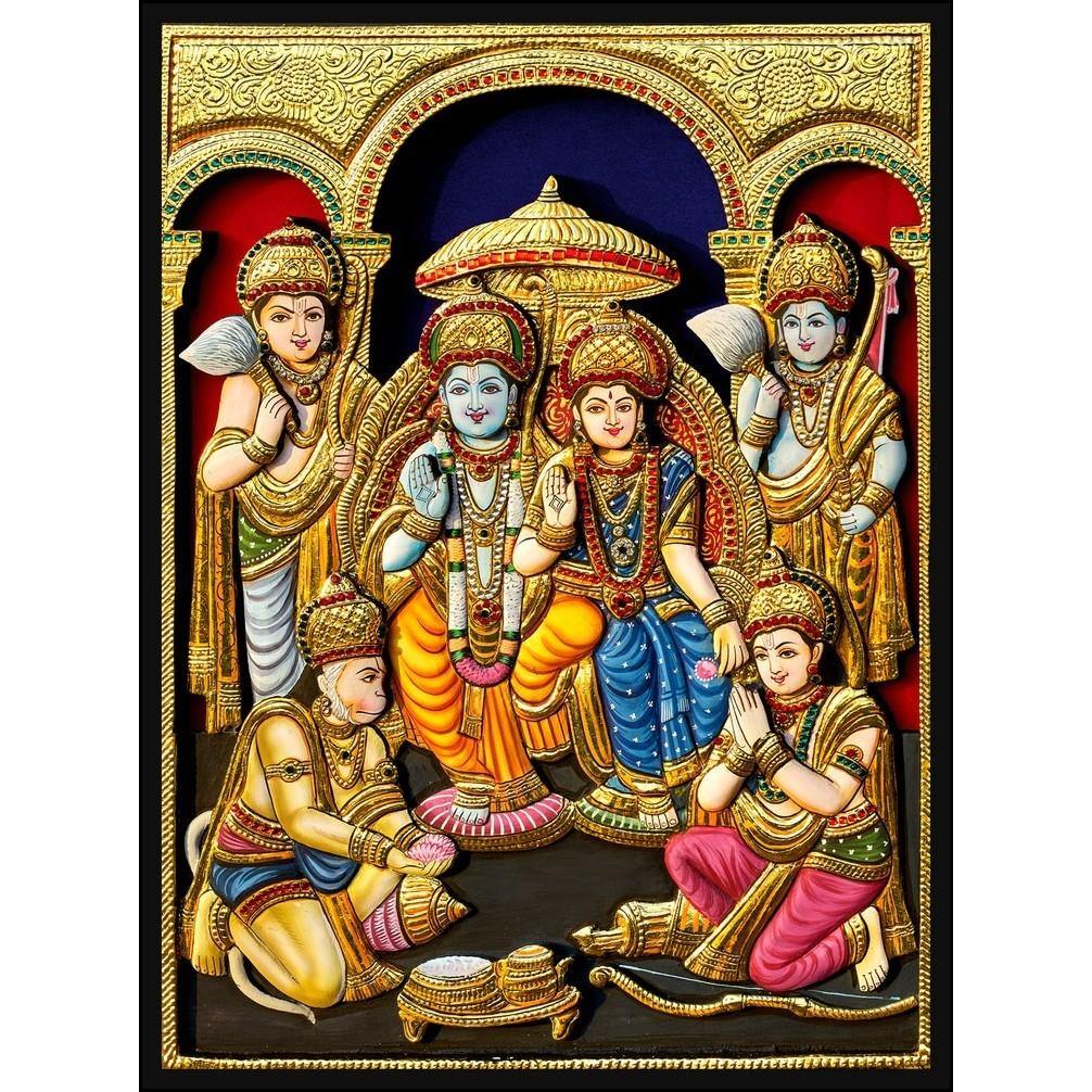 Ram Darbar | Tanjore Painting | Buy painting Online | Indian ...