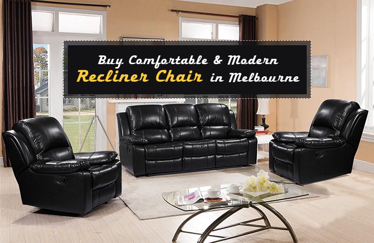 modern black leather recliner chair