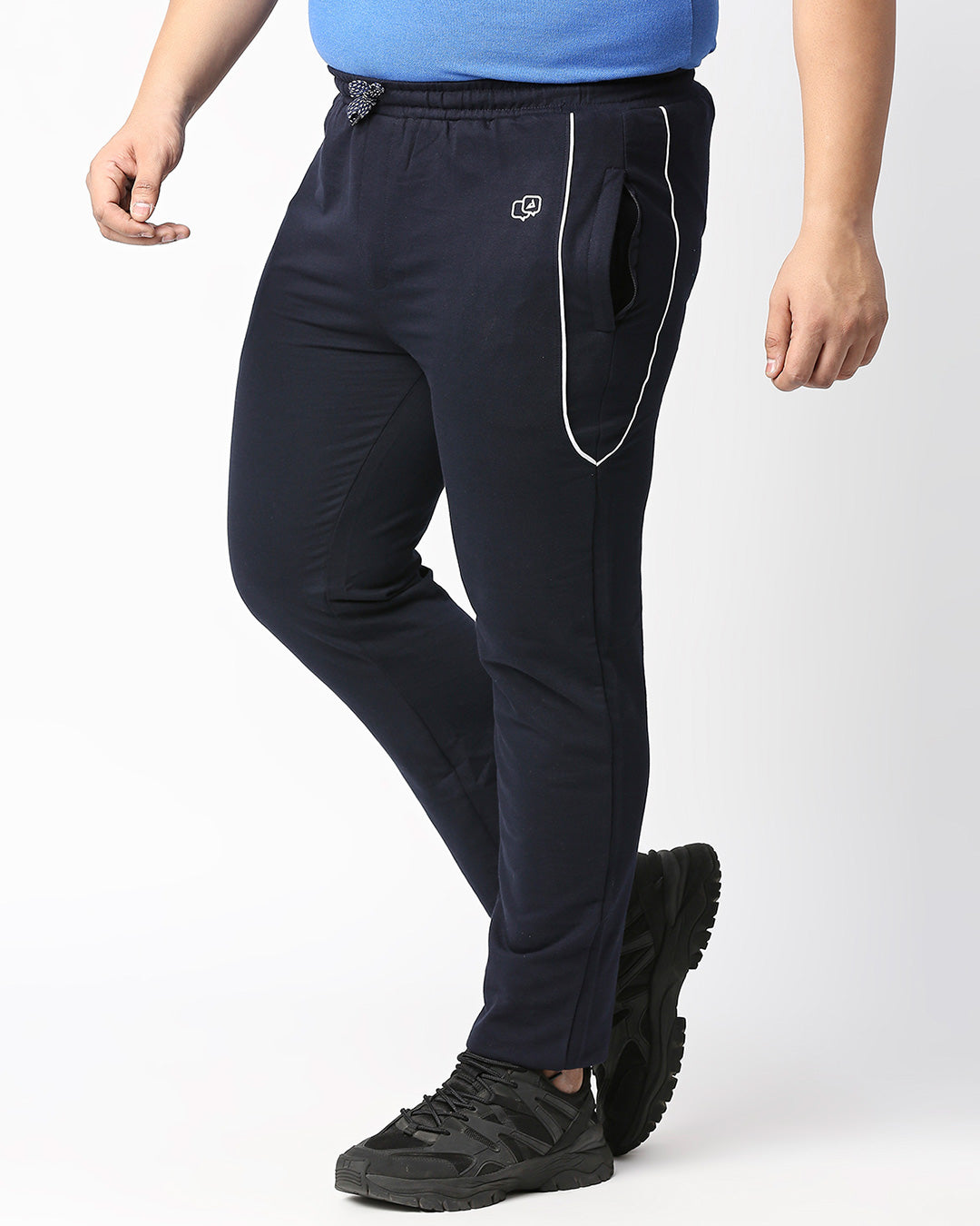 Simple Navy Blue Mens Track Pants for Training – Alstyle India