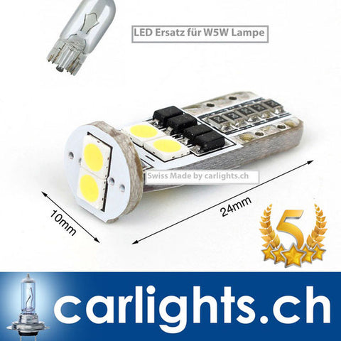 2 Stk. LED Standlicht Parking light W5W-T10 12V 2.3W canbus Swiss Made –