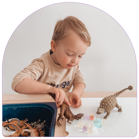 Imaginative play with water beads