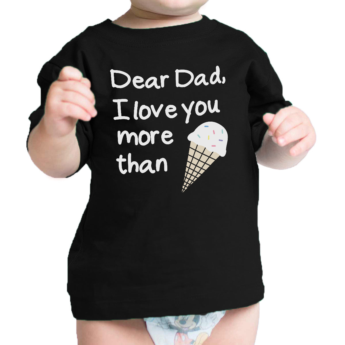 Dad dearest. My Dear dad. For Dear Daddy. Daddy Dearest. I Love Daddy Design Baby Cloth.