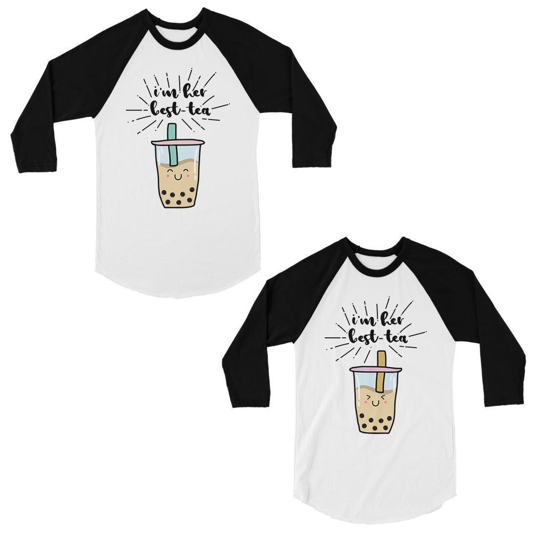 Boba Milk Best-Tea Matching Baseball Shirts Funny Gift For Siste