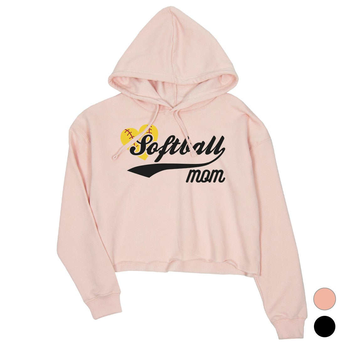 Softball Mom Womens Crop Hoodie Funny Sports Mom Christmas Gifts