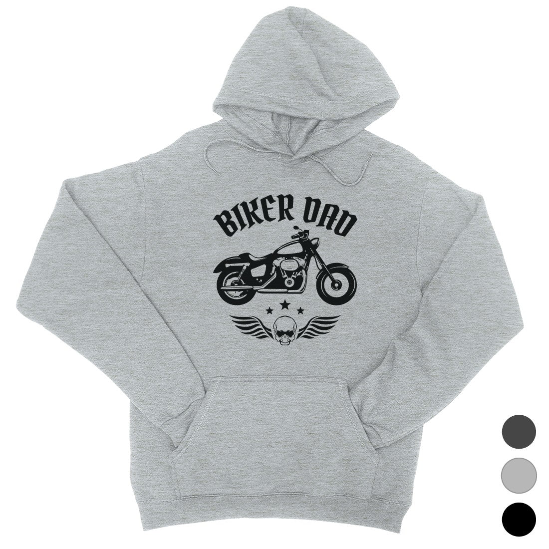 Biker Dad Unisex Fleece Hoodie Really Cool Thoughtful Fun Dad Gift