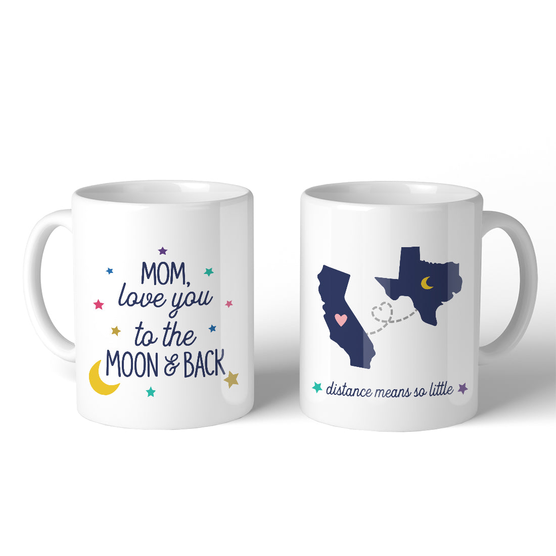 Love Mom Moon And Back Custom 11oz Personalized Ceramic Mug Gifts 365 In Love Matching Gifts Ideas