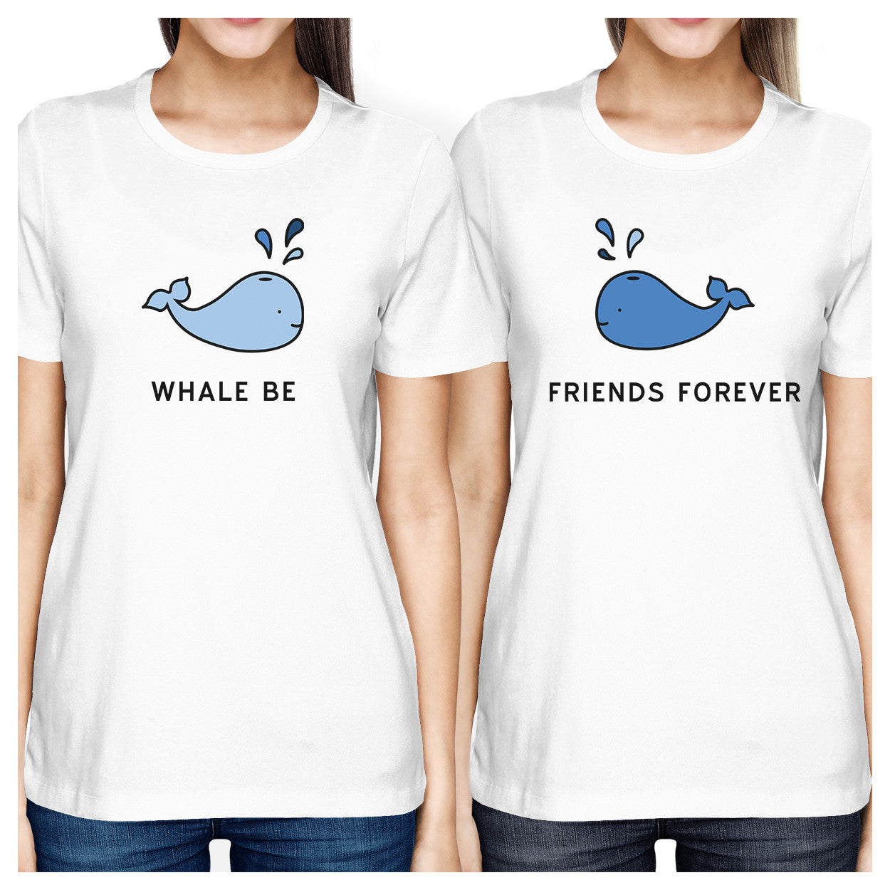Whale Be Friend Forever Best Friend Matching White Cute Summer T