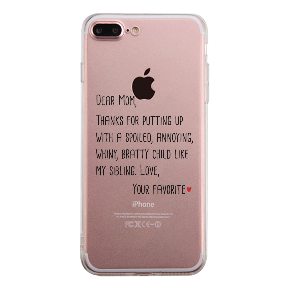 Dear Mom Clear Case Cute Moms Gifts For 