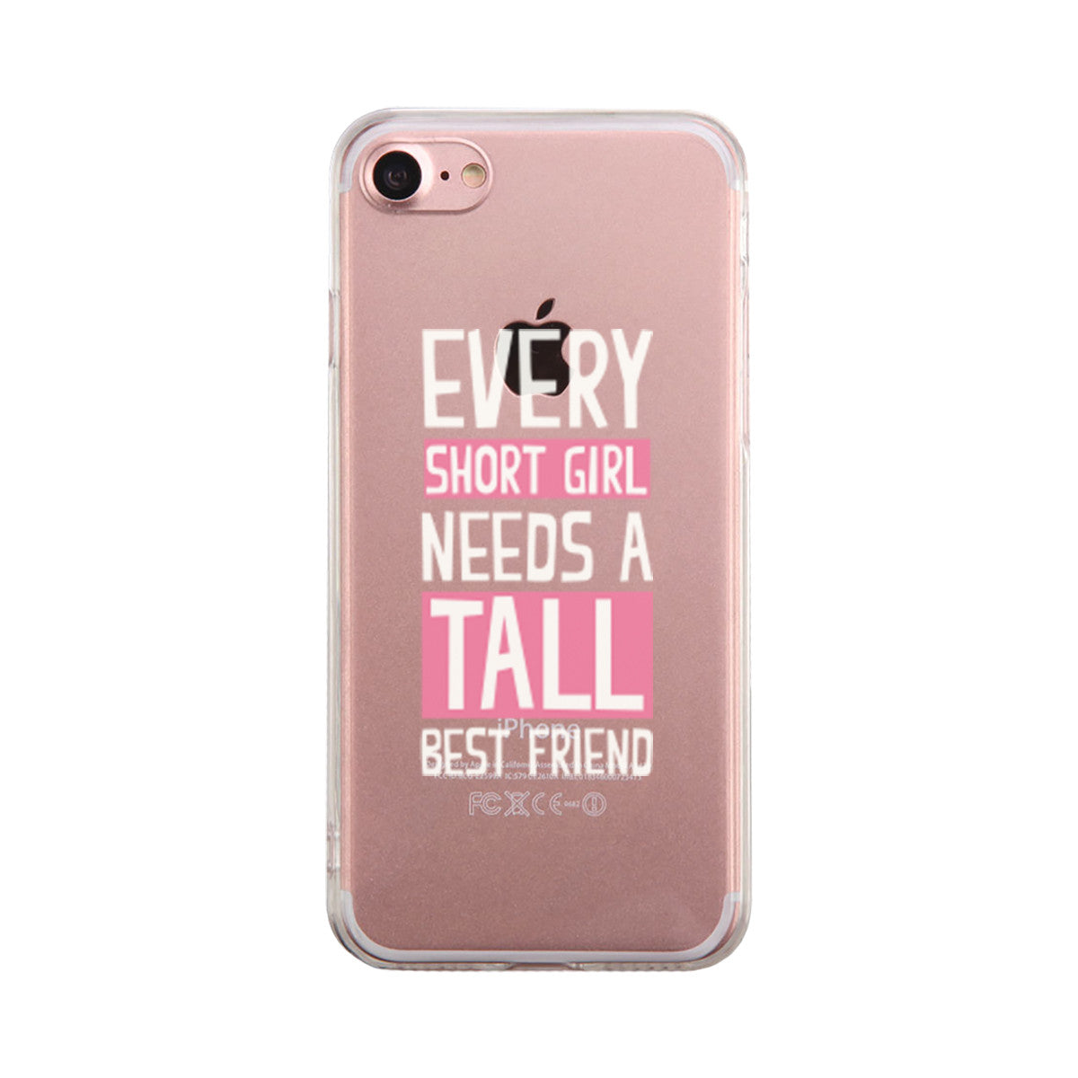 Short Girl Needs Tall Best Friend Cute Clear Phonecase 365 In Love