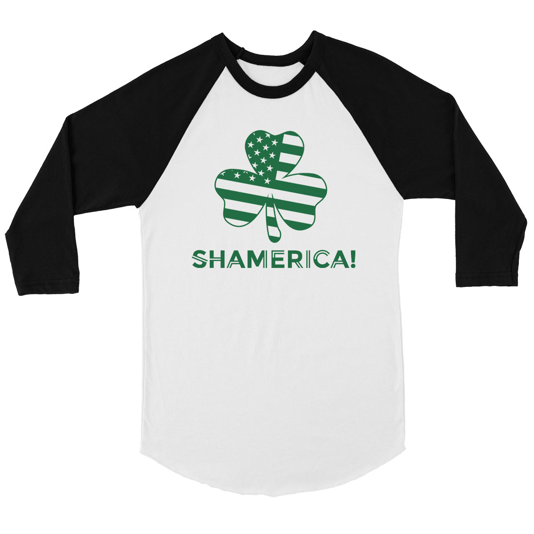 Shamerica Flag Womens Baseball Tee Cute St Patrick's Day Shi