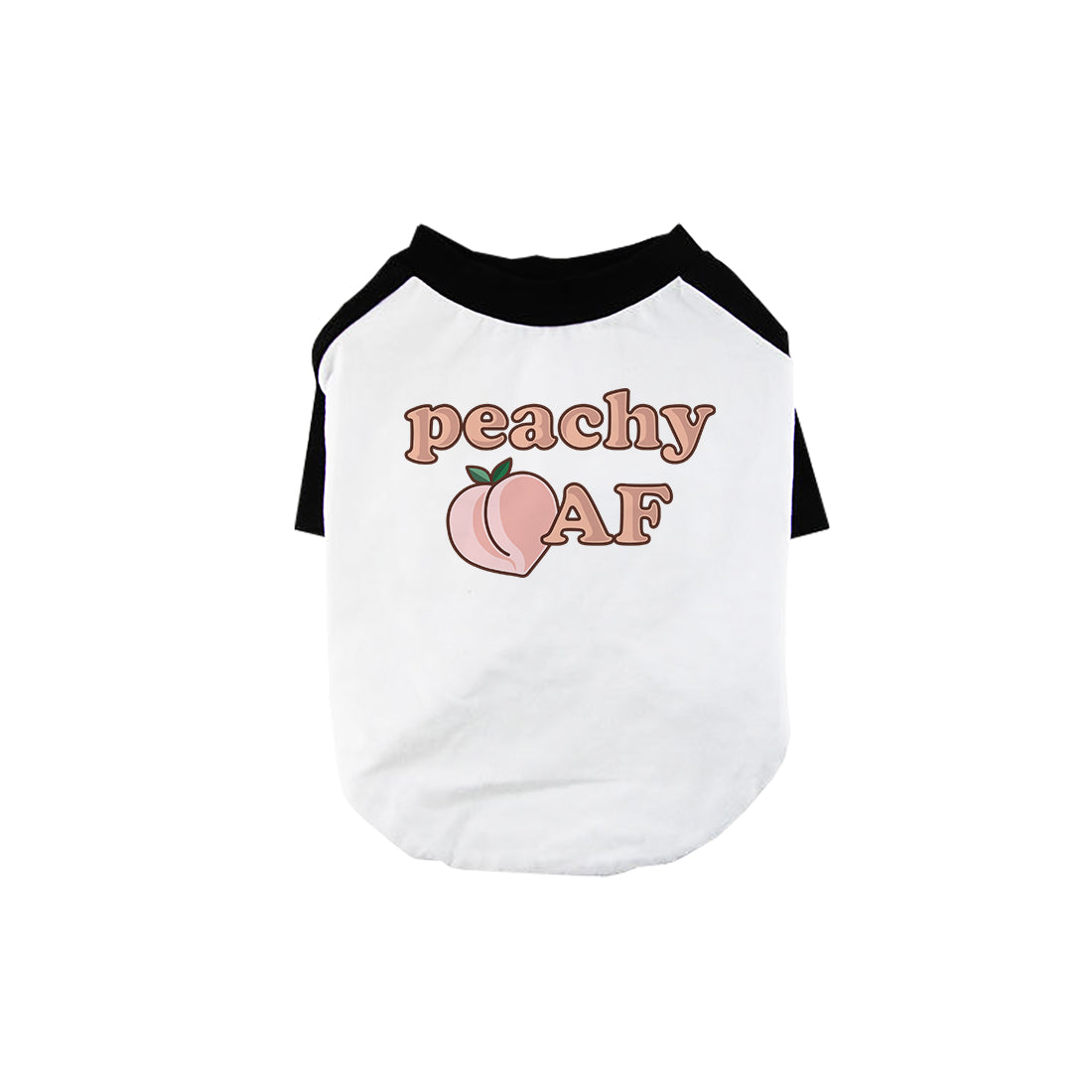 365 Printing Peachy AF Pet Baseball Shirt for Small Dogs Owners 