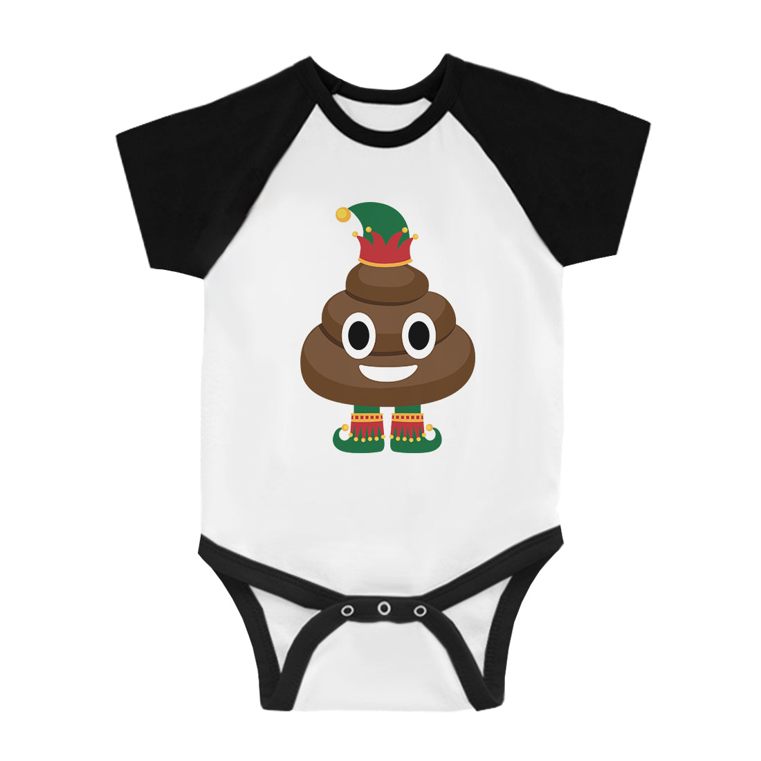 Poop Elf BKWT Baby Baseball Bodysuit