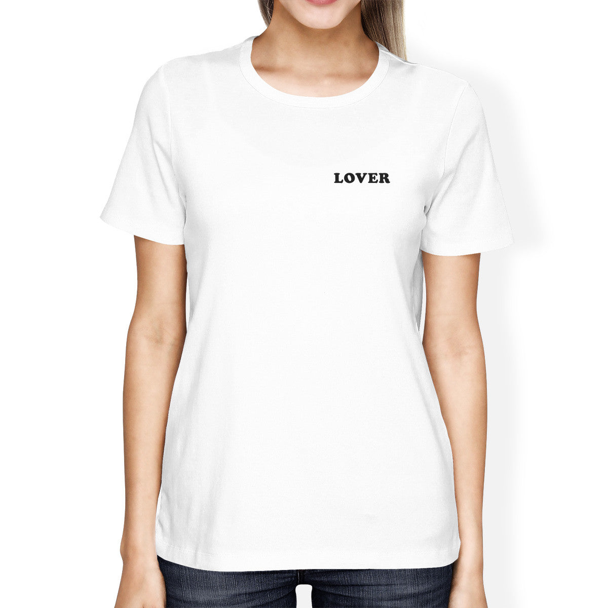Lover Womens White Tshirt Simple Graphic Tee Birthday Gifts For 