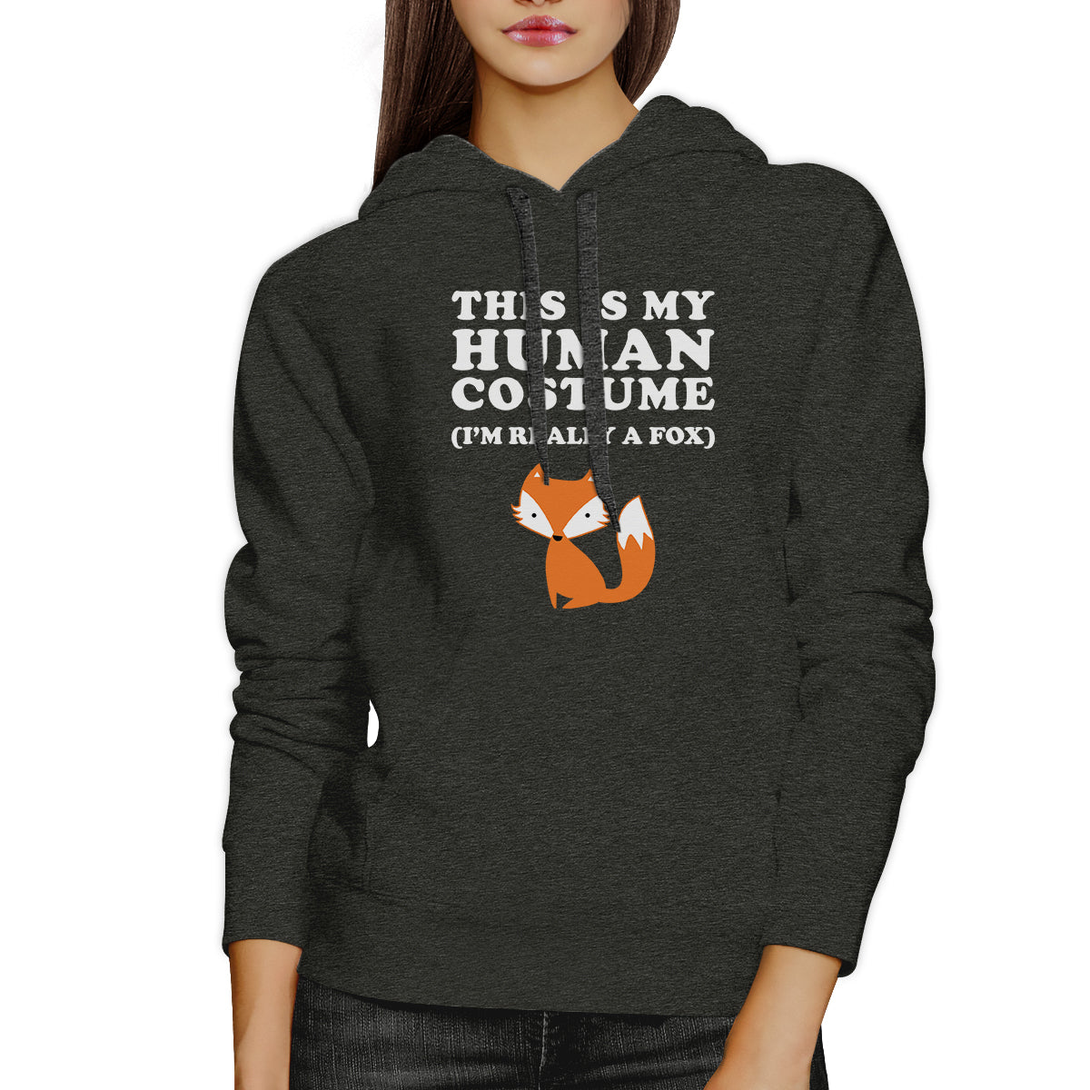 This Is My Human Costume Fox Dark Grey Hoodie