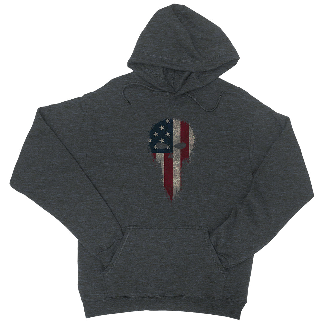 Vintage American Skull Unisex Hooded Sweatshirt 4th Of July Hoodie