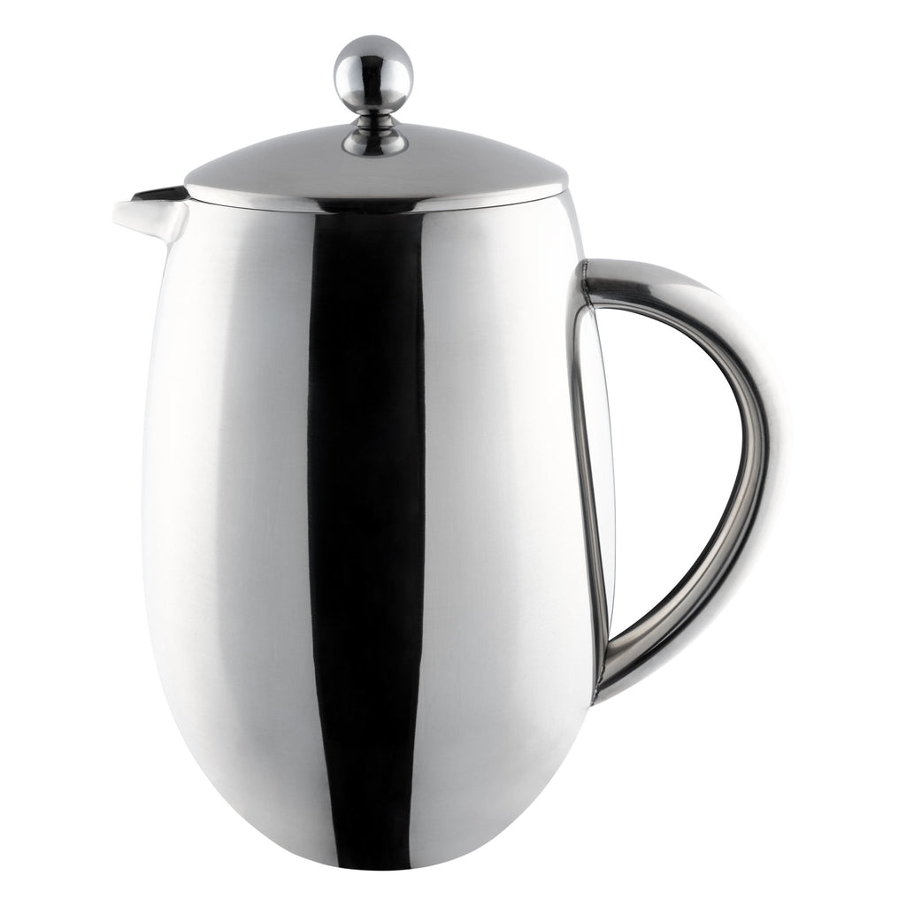 Double-Wall Stainless Steel French Press, 8 Cup, Black