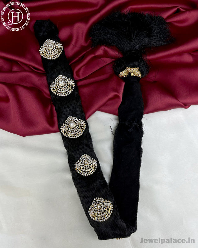 Kunjalam with kemp stones Bharatanatyam kuchipudi hair jewelry Prada