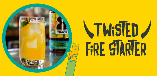 A picture of an 8Track Spiced Rum Signature Serve called Twisted Fire Starter