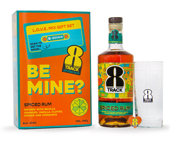 Valentine's Day 70cl 8Track Spiced Rum Gift Pack