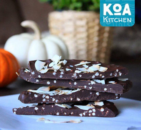 A Lil Nutty Coconut Quinoa Chocolate Bark