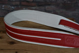 Levy's MG317 Garment Leather Guitar Strap - White/Red
