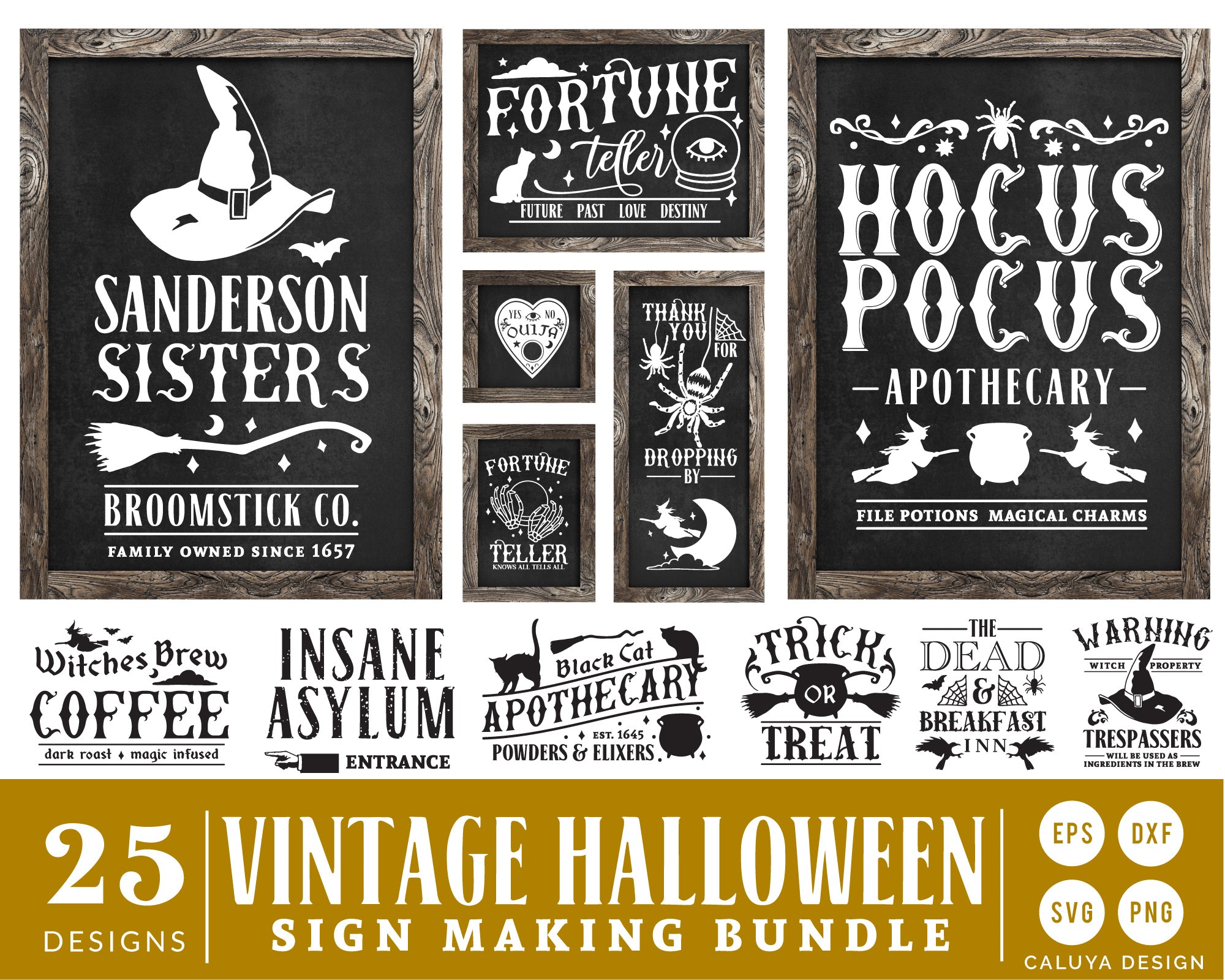 Download Vintage Halloween Sign Making Svg Bundle For Cricut Caluya Design