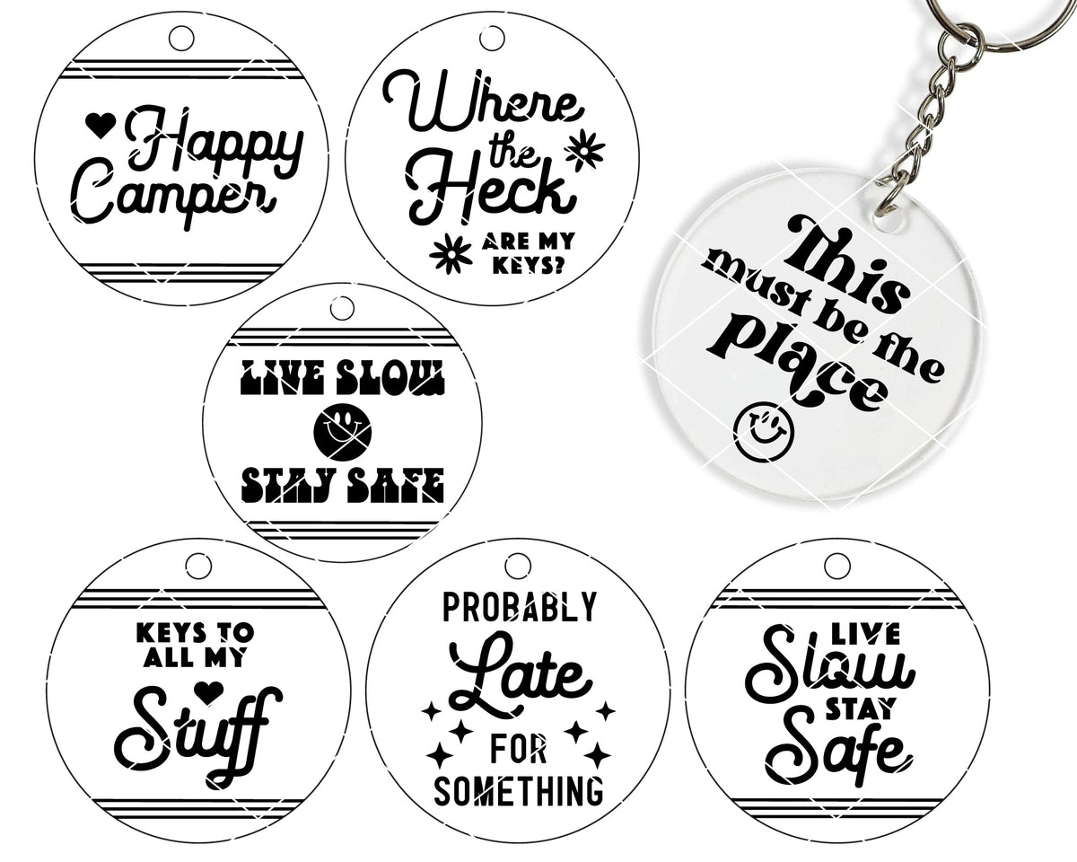 Quote for Keychain Making SVG Mini Bundle for Blank Keychain – Caluya