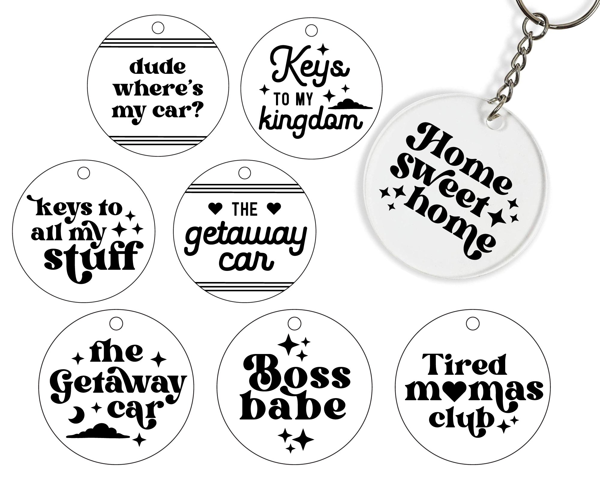 Quote for Keychain Making SVG Mini Bundle for Blank Keychain – Caluya