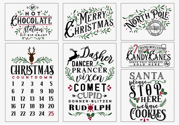 Download Vintage Christmas Sign Making Svg Bundle Caluya Design