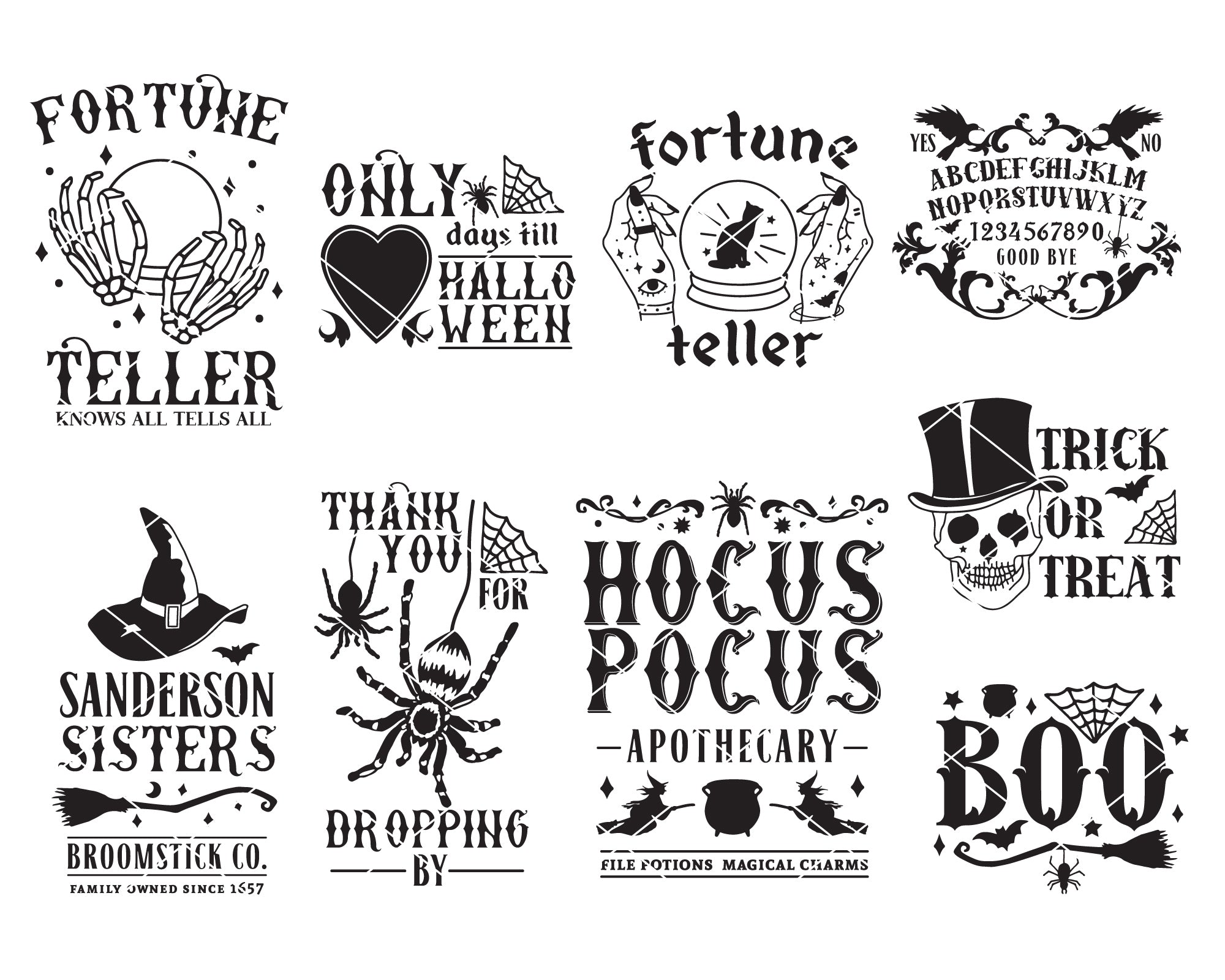 Download Vintage Halloween Sign Making Svg Bundle For Cricut Caluya Design