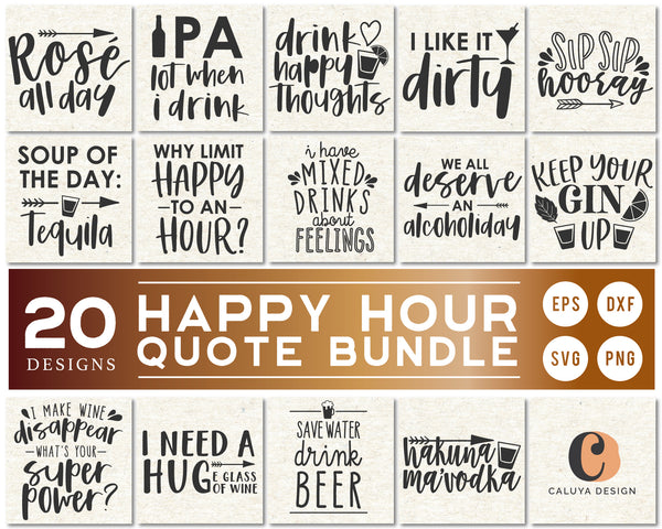 Download Happy Hour Quote Svg Bundle Caluya Design