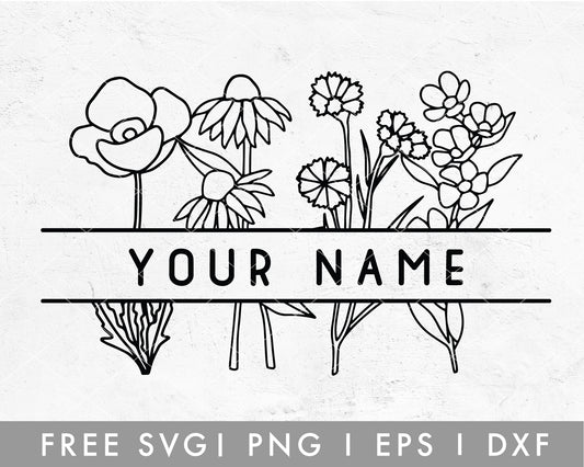 Free Svg For Cricut, Sunflower Split Monogram Free SVG, Cricut Svg Cut  Files, Glowforge File - Craftmegood