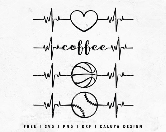 FREE Sports SVG  Heart Monogram SVG Cut File for Cricut, Cameo Silhouette  – Caluya Design