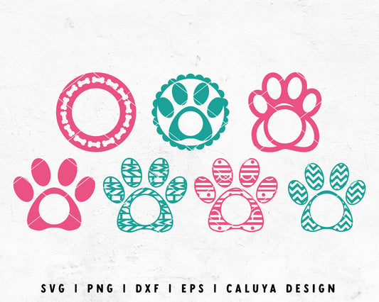 Dog Paw Print SVG Bundle  Dog Mom SVG – Caluya Design