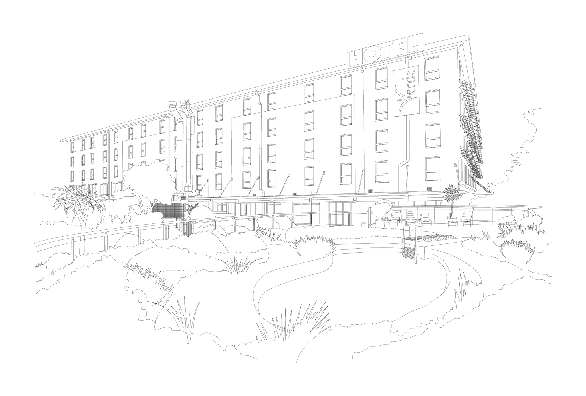 Hotel Verde Cape Town Carbon Neutral Building Digital Sketch