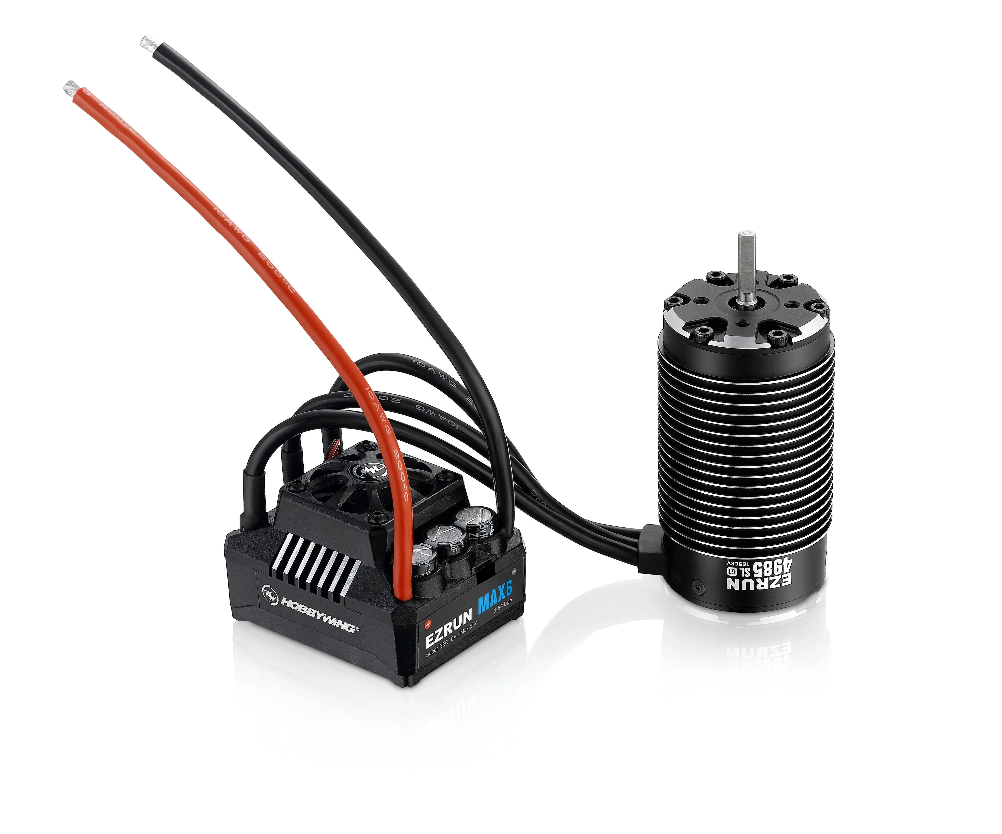 Hobbywing - EzRun SL 4985 1650KV Motor, w/ Max6 ESC - Brushless Combo - HWI38010801