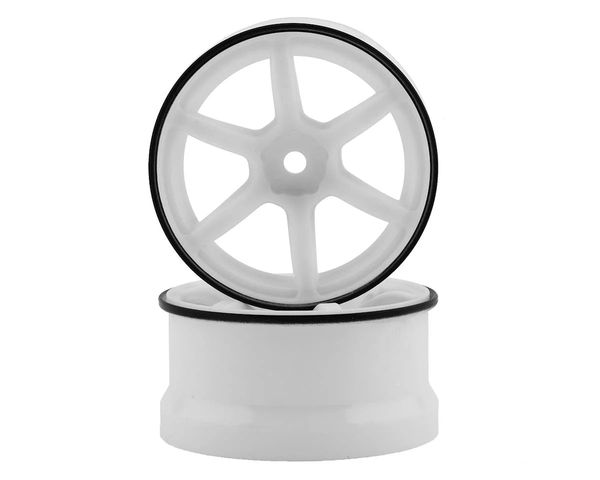 Yokomo 12mm Hex Racing Performer High Traction RWD Drift Wheels (White) (2) (6mm Offset) - YOKRP-6313W6A