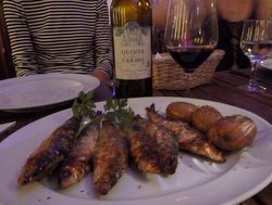 Comporta Cafe & Restaurant sardines with Quinta do Carmo 2000