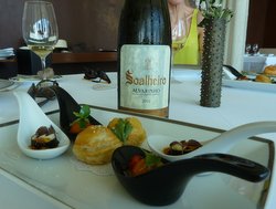 Amuse bouche and Soalheiro Alvarinho