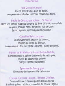 Le Charlemagne menu