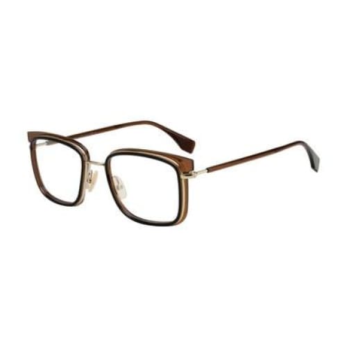 Fendi FF M0064-09Q Brown Square Men’s Metal Eyeglasses - 