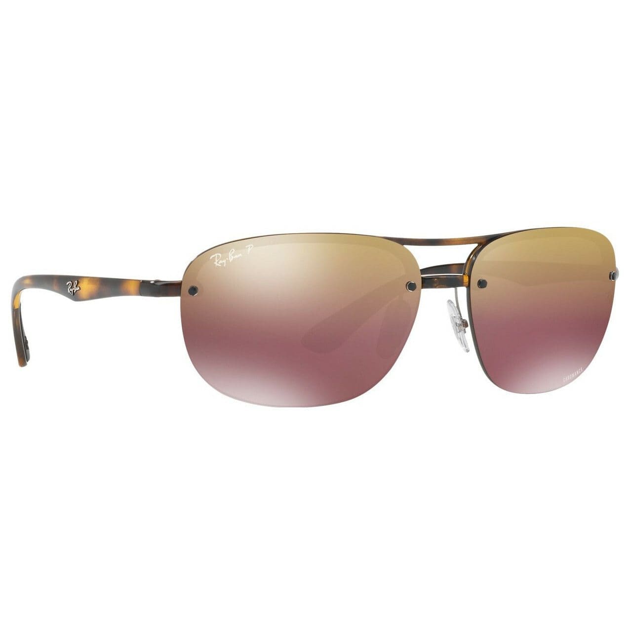 Ray-Ban Chromance RB4275CH 710/6B Sunglasses Tortoise Frame & Polarized Purple Mirror Lens